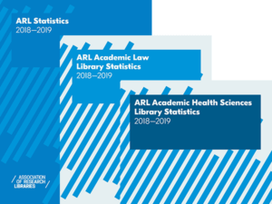 collage of the covers of the three ARL Statistics publications