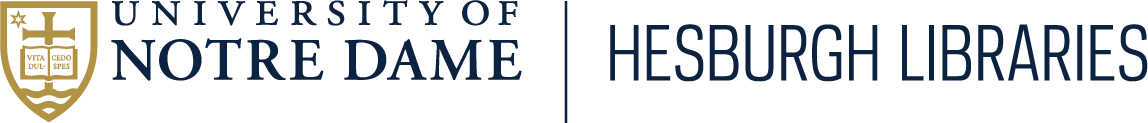 University of Notre Dame Hesburgh Libraries logo.